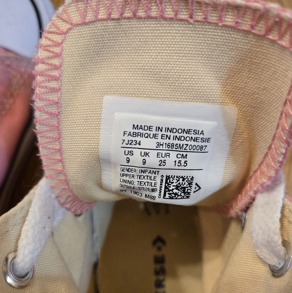 Converse Toddler Pink High-Top Sneakers - Picture 3 of 4